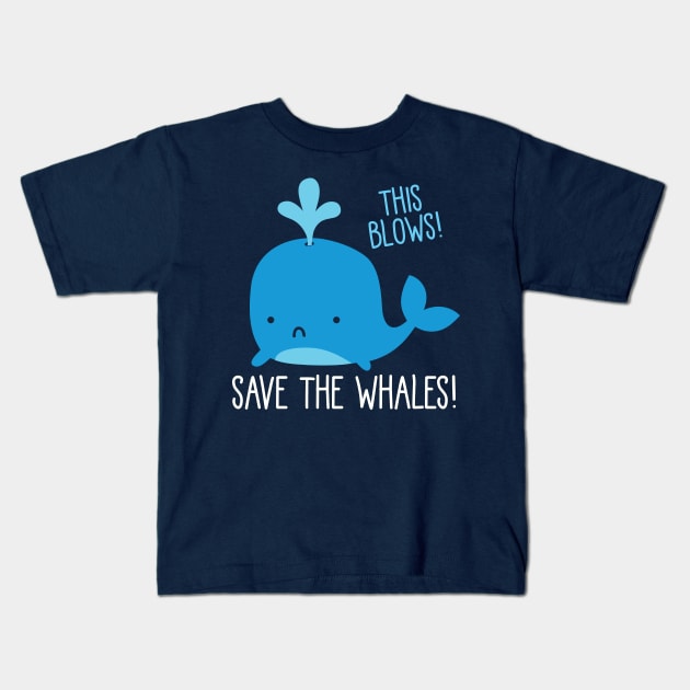 THIS BLOWS WHALE Kids T-Shirt by toddgoldmanart